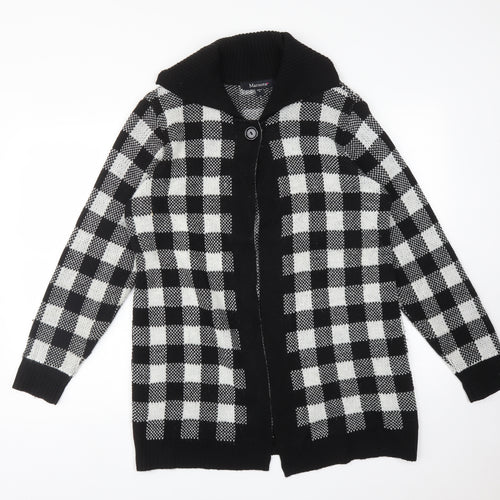 MARISOTA Womens Multicoloured  Check Acrylic Cardigan Jumper Size 14