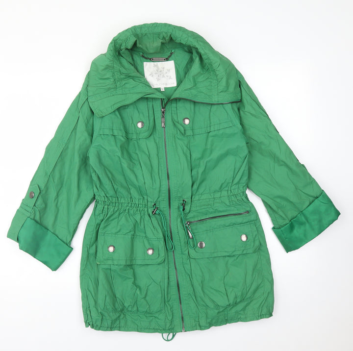 RJR.John Rocha Womens Green Overcoat Coat Size 8