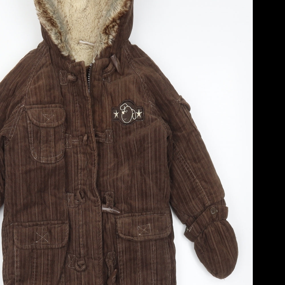 Ladybird Baby Brown   Overcoat Coat Size 12-18 Months