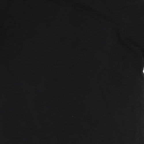 Zara Mens Black  Cotton  T-Shirt Size M Crew Neck