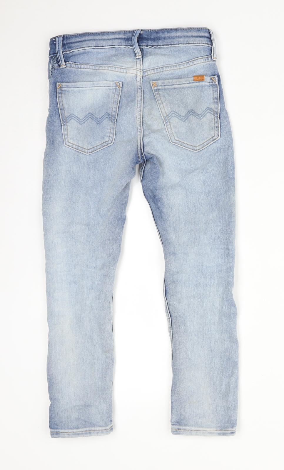 H&M Girls Blue  Cotton Skinny Jeans Size 7 Years  Regular