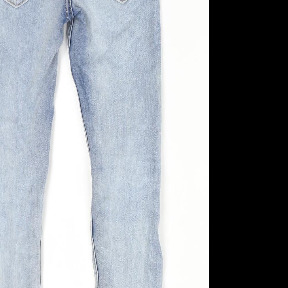 H&M Girls Blue  Cotton Skinny Jeans Size 7 Years  Regular