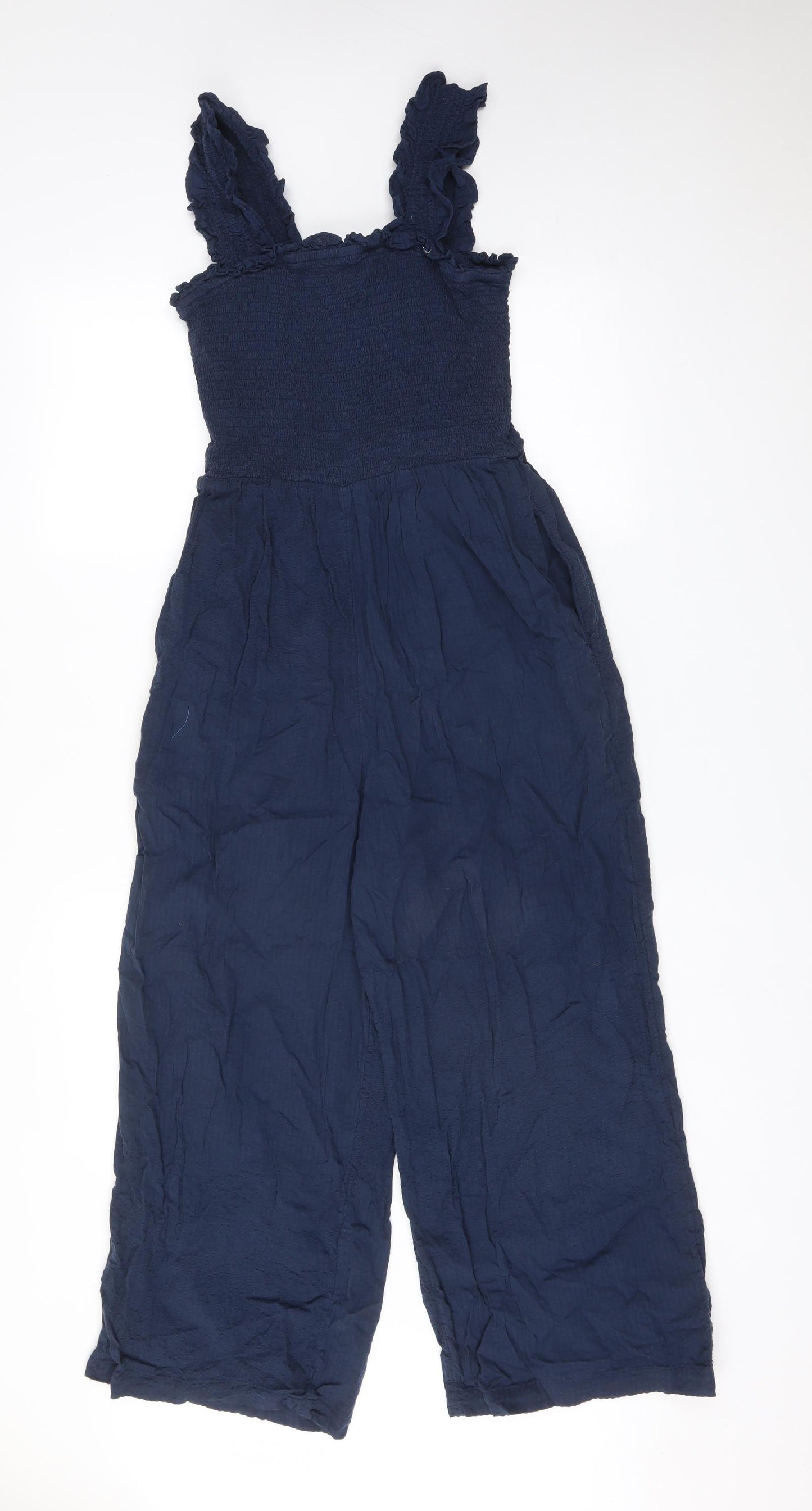 NEXT Womens Blue  Cotton Jumpsuit One-Piece Size 10