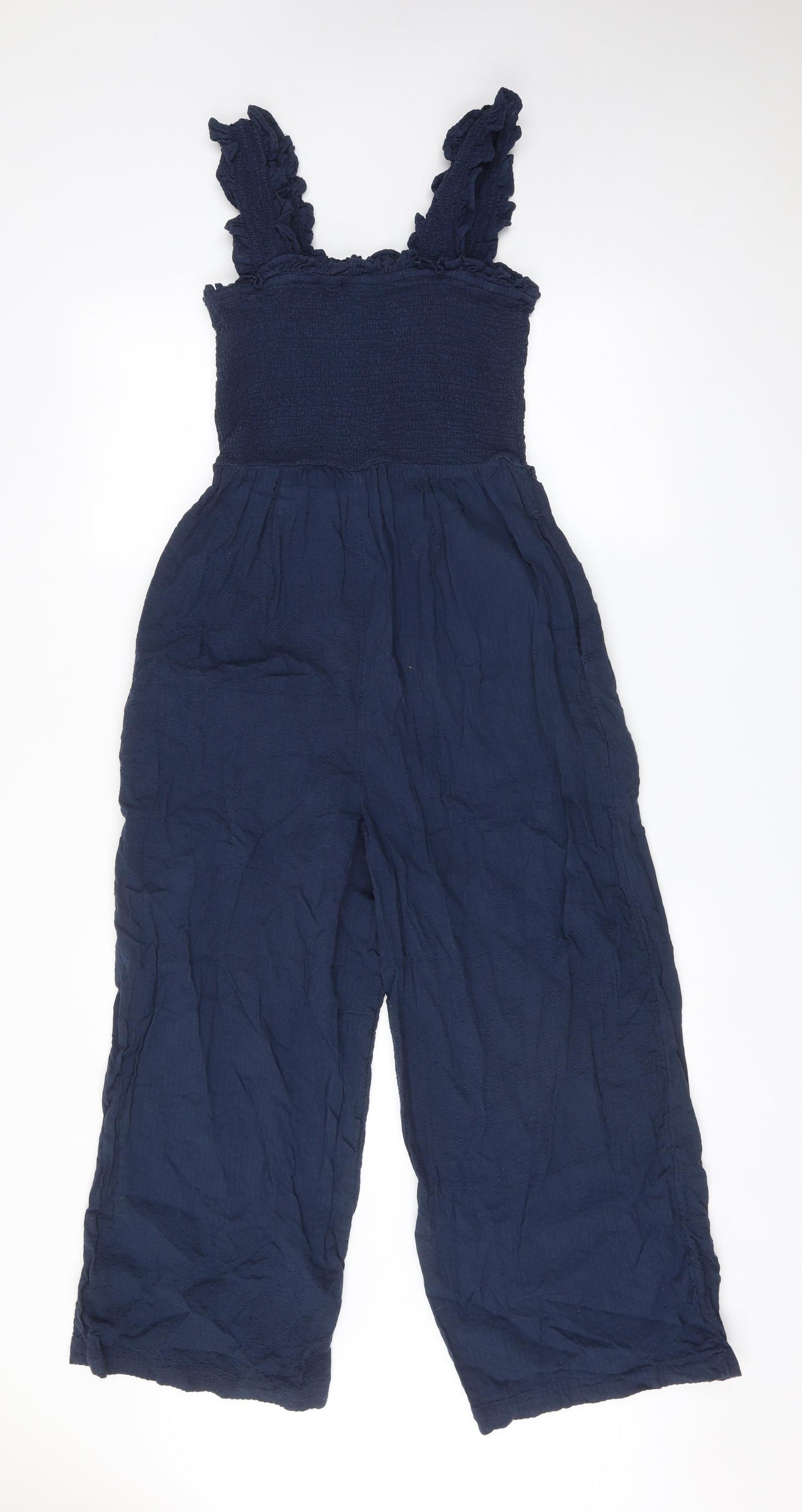 NEXT Womens Blue  Cotton Jumpsuit One-Piece Size 10