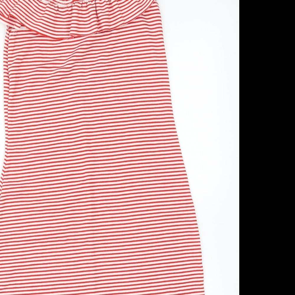 Zara Womens Multicoloured Striped Polyester Bodycon  Size M  Off the Shoulder