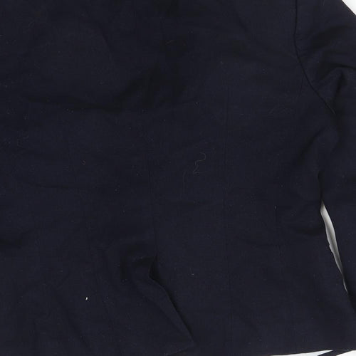 H&M Womens Blue  Polyester Jacket Suit Jacket Size 12