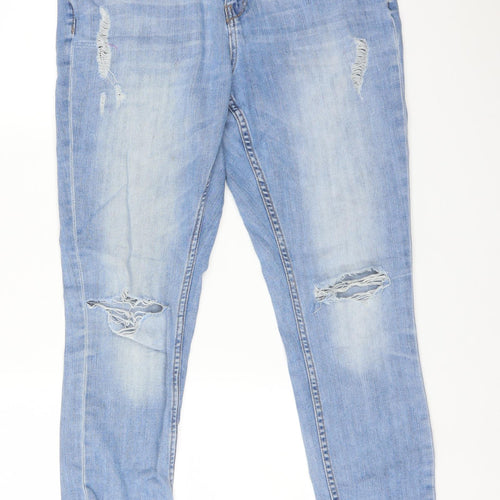 DENIM CO Womens Blue  Cotton Straight Jeans Size 12 L28 in Regular