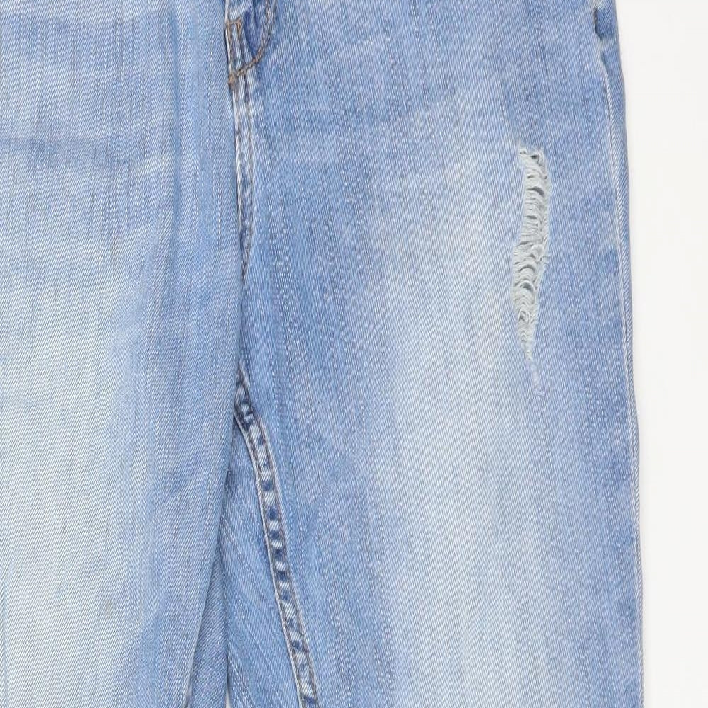 DENIM CO Womens Blue  Cotton Straight Jeans Size 12 L28 in Regular