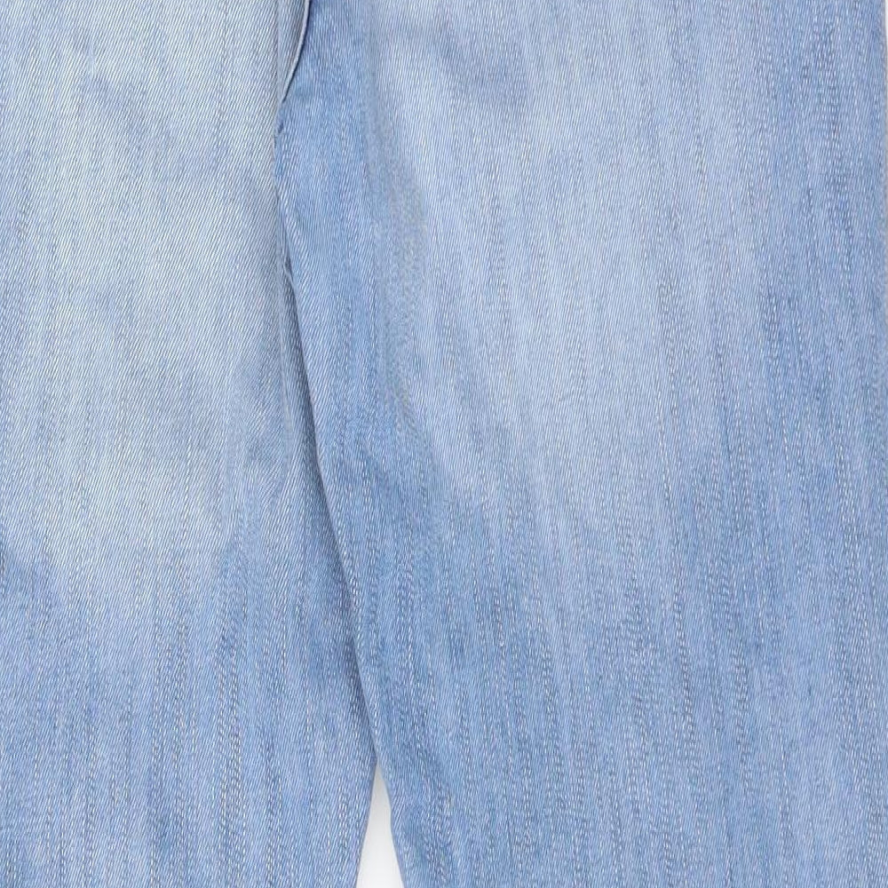 DENIM CO Womens Blue  Cotton Straight Jeans Size 12 L28 in Regular