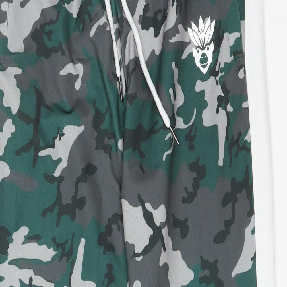 Preworn Mens Multicoloured Camouflage Polyester Jogger Trousers Size L L28 in Regular