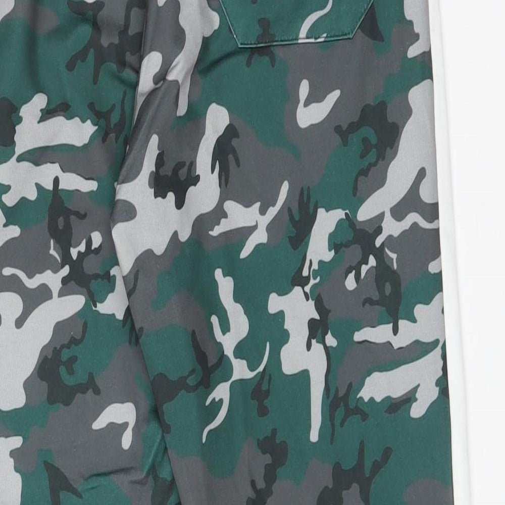 Preworn Mens Multicoloured Camouflage Polyester Jogger Trousers Size L L28 in Regular