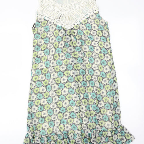 Dorothy Perkins Womens Multicoloured Floral Polyester A-Line  Size 10  Round Neck