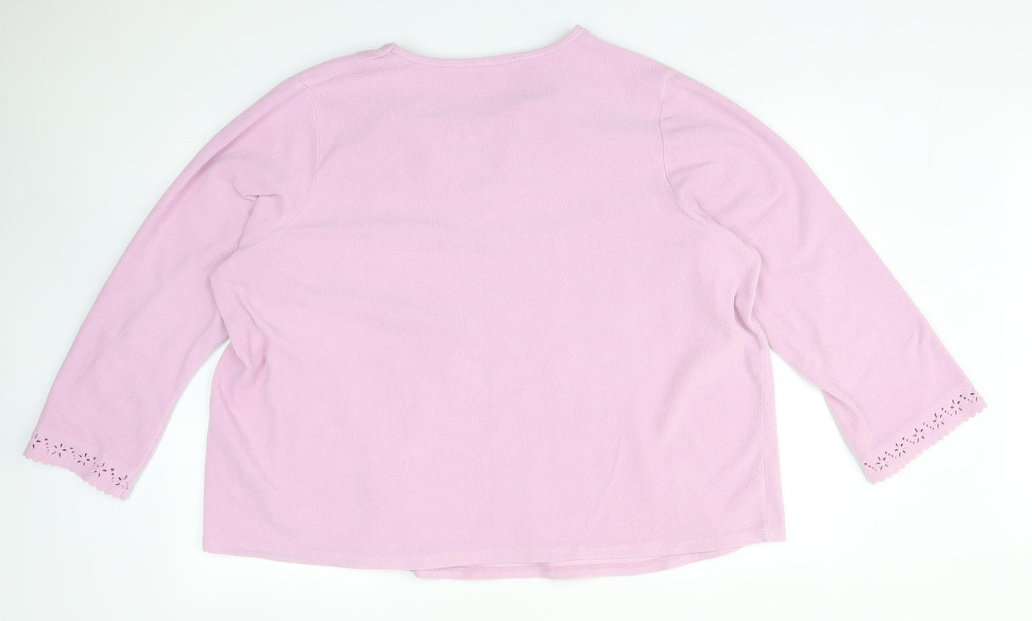 East Coast Womens Pink Floral Polyester Basic T-Shirt Size 28 V-Neck