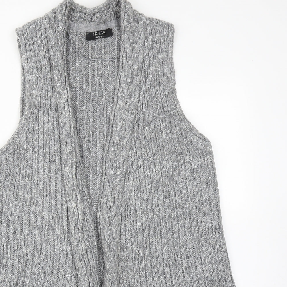 George Womens Grey   Acrylic Cardigan Jumper Size 12