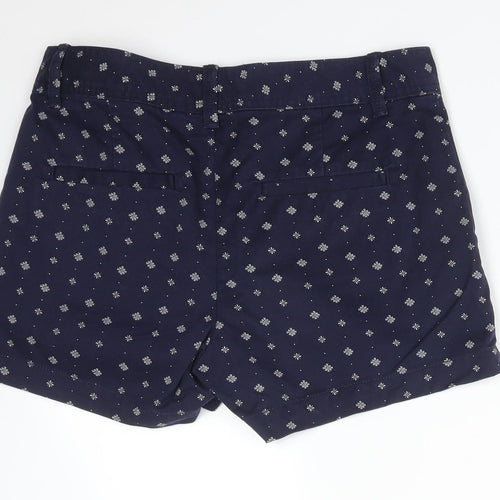 Gap Womens Blue Geometric Cotton Chino Shorts Size 4 L3 in Regular