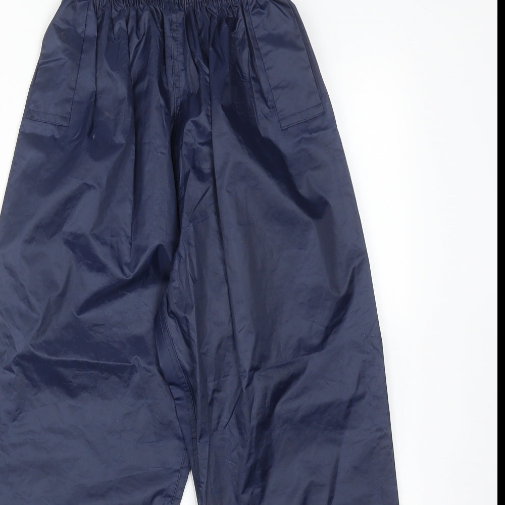 WETPLAY Boys Blue  Polyester Rain Trousers Trousers Size 7-8 Years  Regular