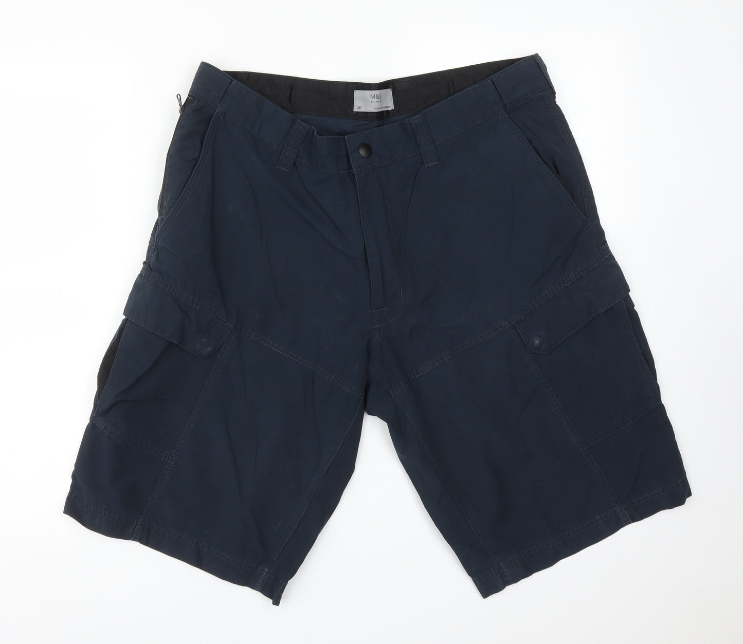 M&S Mens Blue   Cargo Shorts Size 36 L11 in Regular