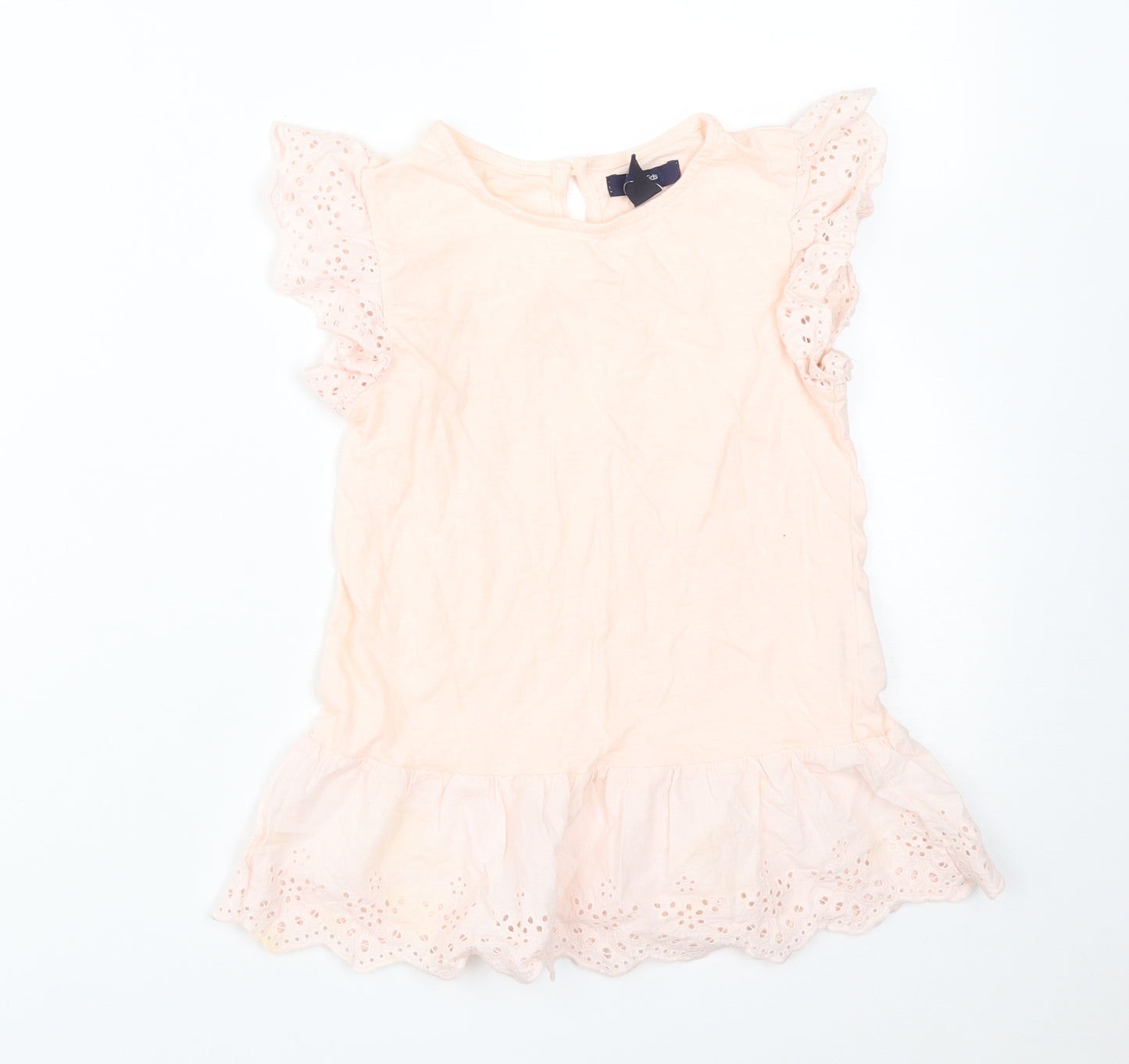 Gap Girls Pink  Cotton Basic T-Shirt Size 8-9 Years Crew Neck