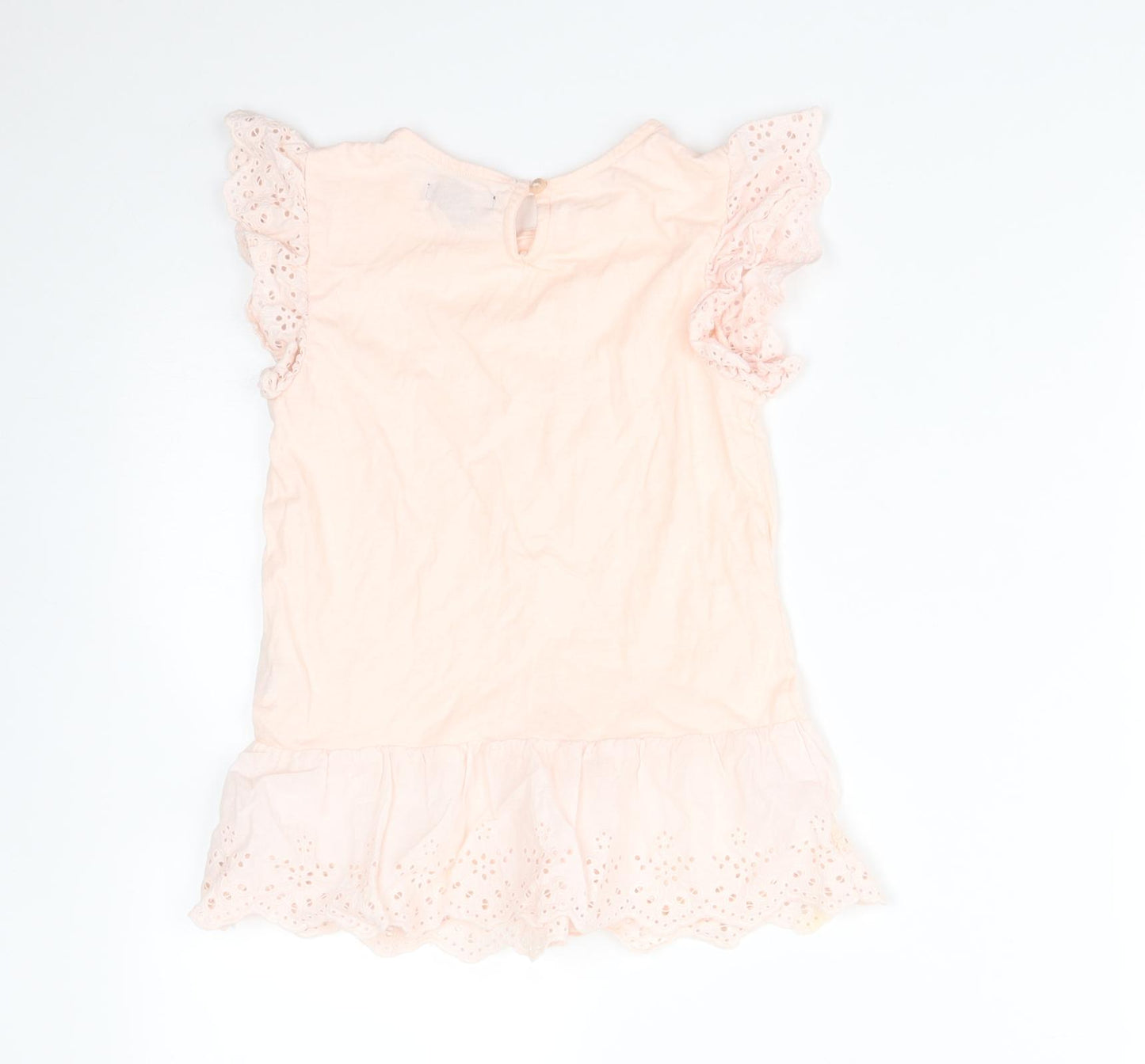 Gap Girls Pink  Cotton Basic T-Shirt Size 8-9 Years Crew Neck