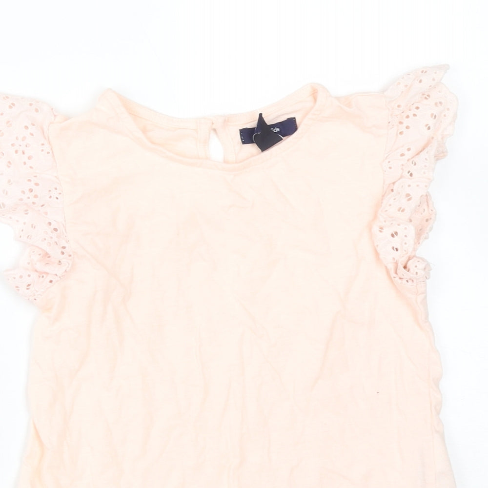 Gap Girls Pink  Cotton Basic T-Shirt Size 8-9 Years Crew Neck
