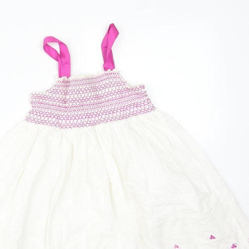 Young Dimension Girls Multicoloured Floral Cotton A-Line  Size 5-6 Years  Square Neck