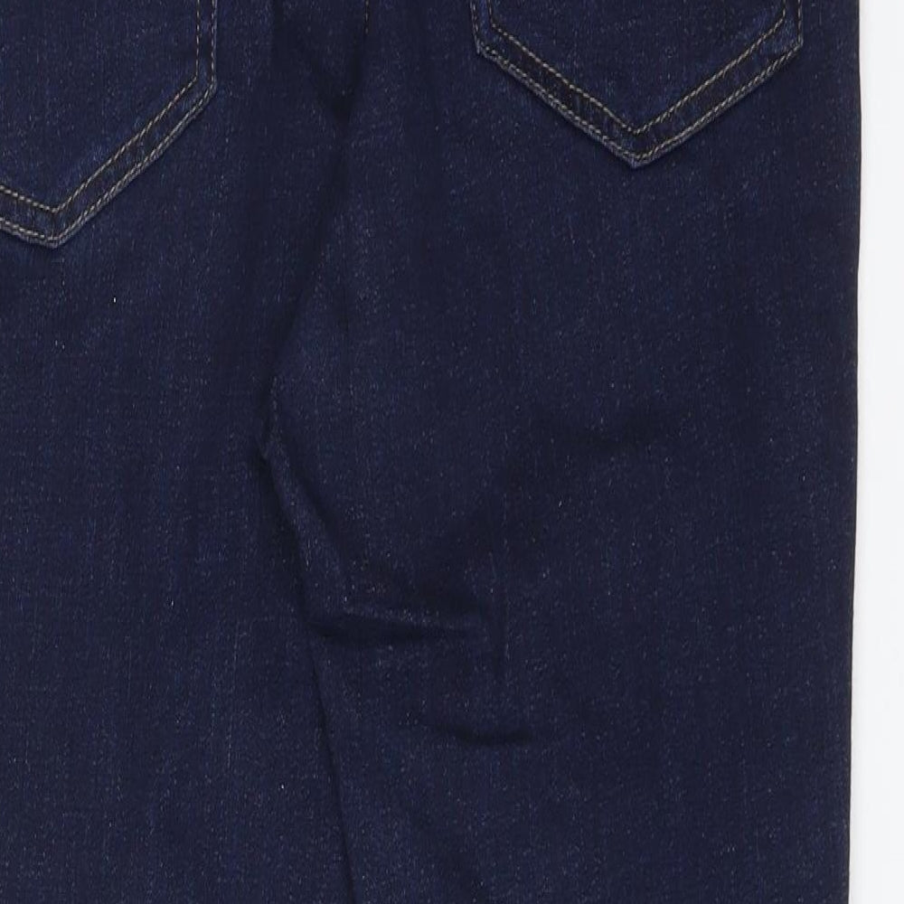 F&F Womens Blue  Cotton Straight Jeans Size 14 L24 in Regular