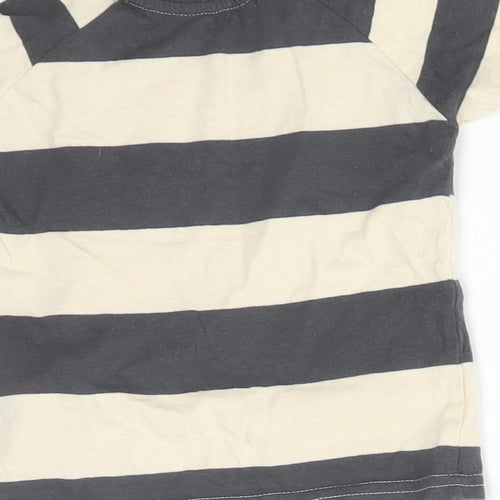 Primark Boys Multicoloured Striped Cotton Basic T-Shirt Size 6-9 Months Crew Neck  - YAY