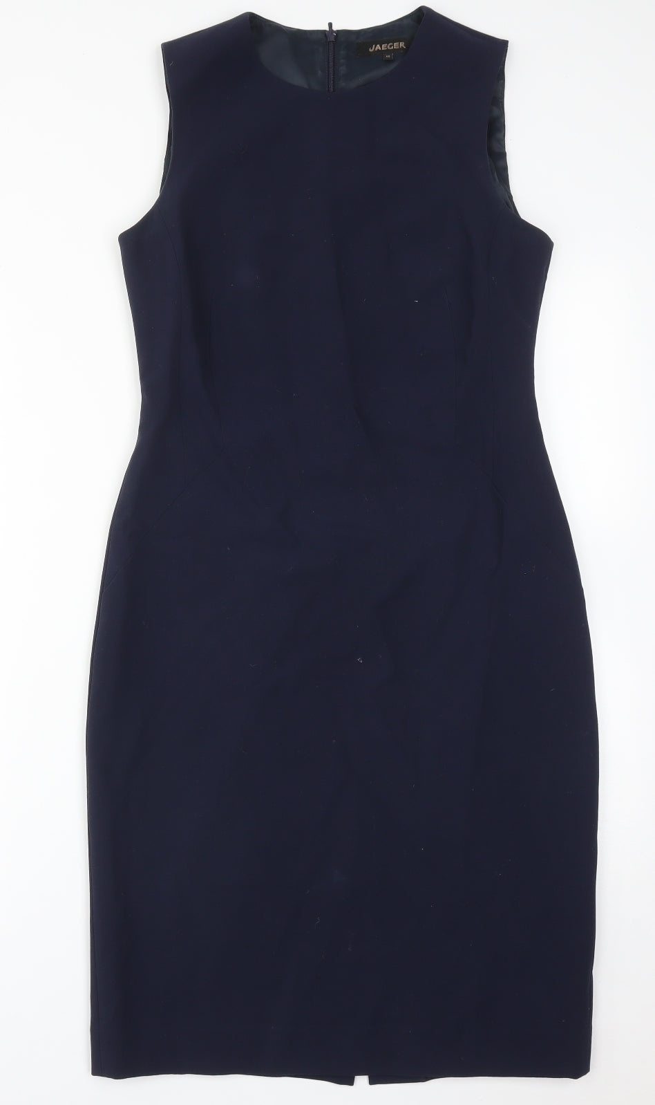 Jaeger Womens Blue  Polyester Pencil Dress  Size 10  Round Neck