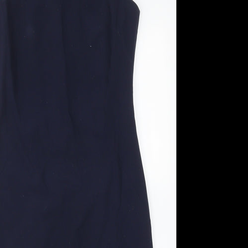 Jaeger Womens Blue  Polyester Pencil Dress  Size 10  Round Neck