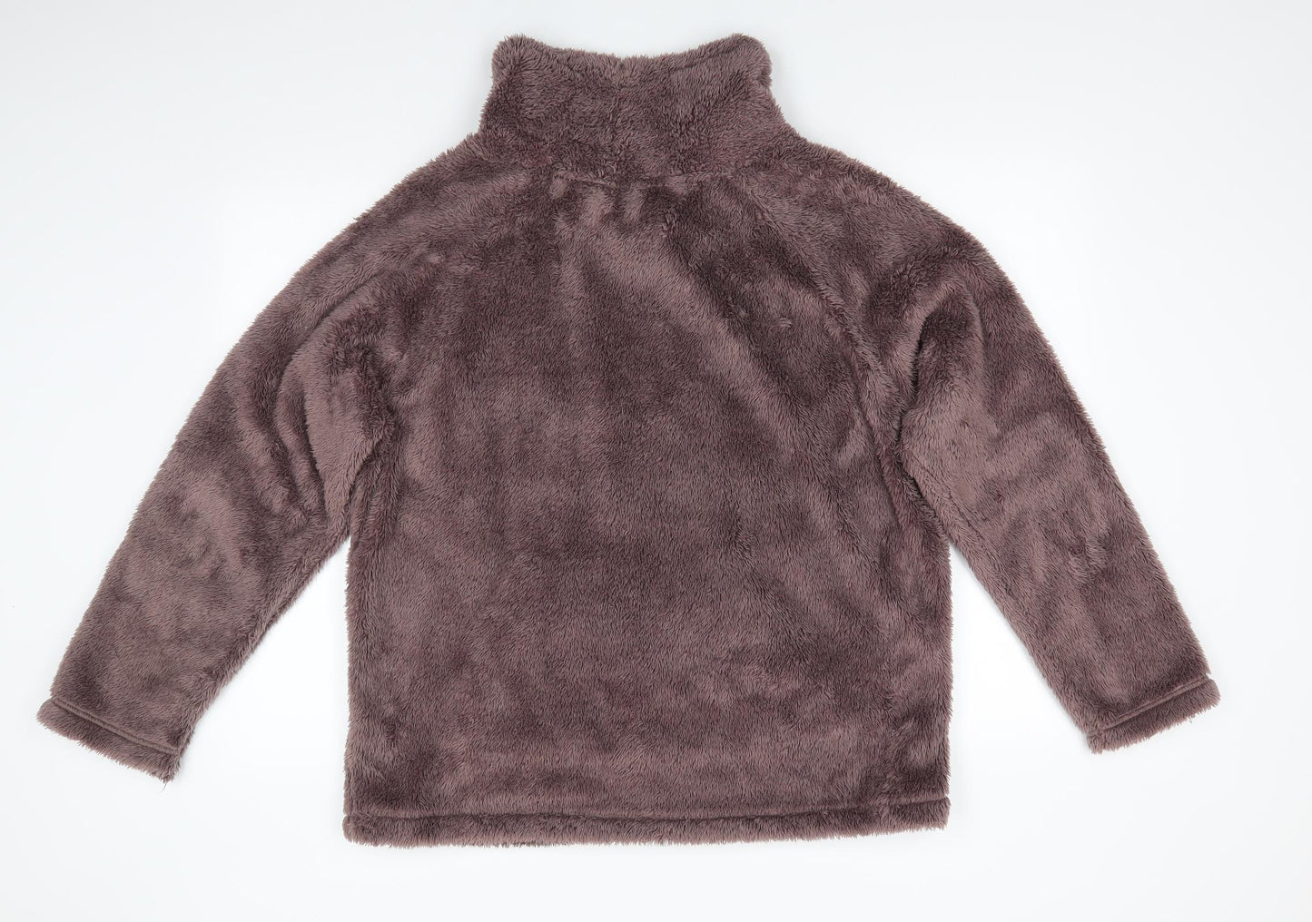 George Womens Brown Solid Polyester  Pyjama Top Size 16   - Mocca Colour Fluffy Lounge Top