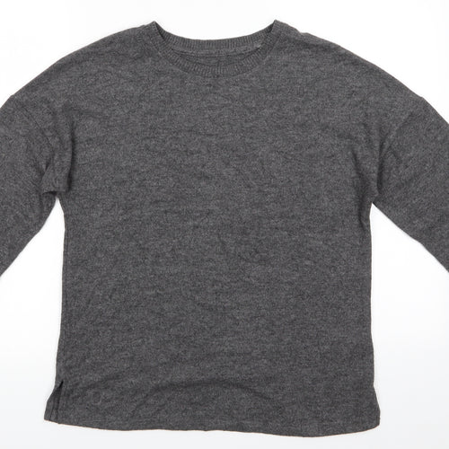Primark Womens Grey Round Neck  Polyester Pullover Jumper Size S   - Charcoal Grey