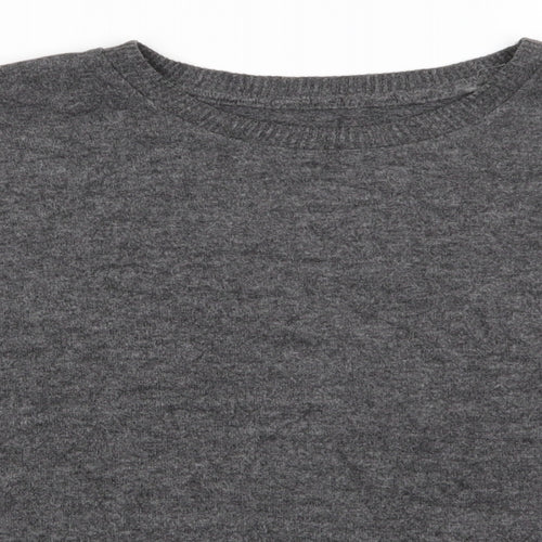 Primark Womens Grey Round Neck  Polyester Pullover Jumper Size S   - Charcoal Grey