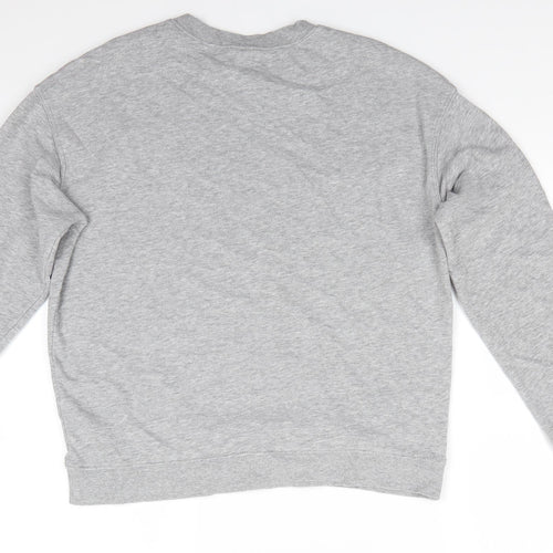 Divided Womens Grey  Cotton Pullover Sweatshirt Size M   - Mid Grey mix Heart Logo