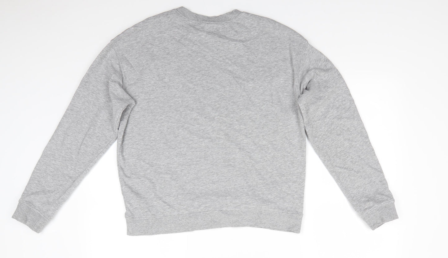 Divided Womens Grey  Cotton Pullover Sweatshirt Size M   - Mid Grey mix Heart Logo