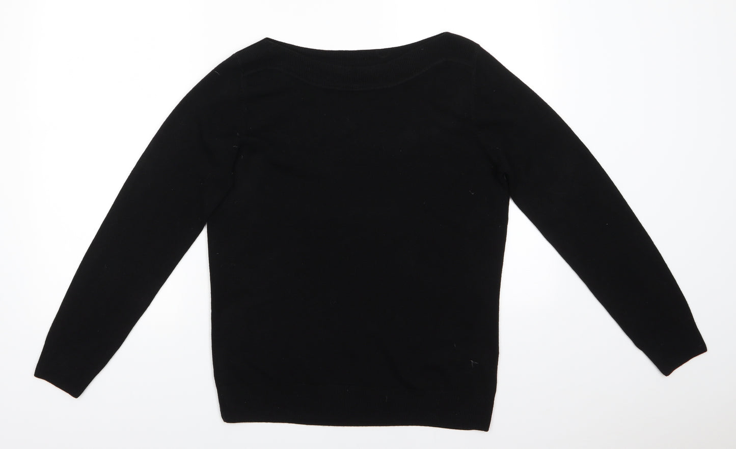 Florence and Fred Womens Black Crew Neck  Acrylic Pullover Jumper Size 14   - Soft feel