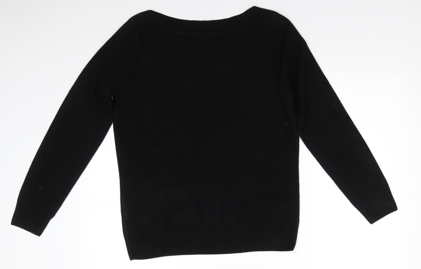 Florence and Fred Womens Black Crew Neck  Acrylic Pullover Jumper Size 14   - Soft feel