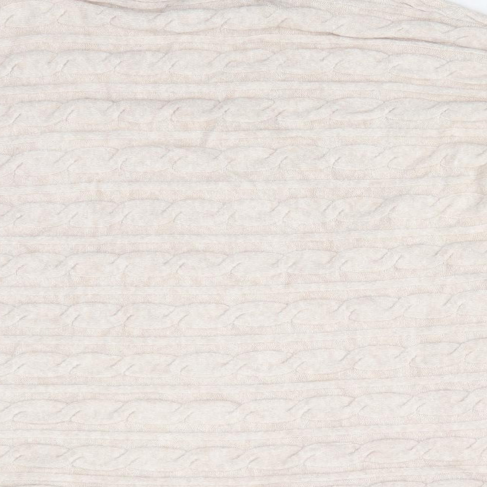 Tricotonic Womens Beige Roll Neck  Viscose Pullover Jumper    - Vented Sides with Popper Batwing