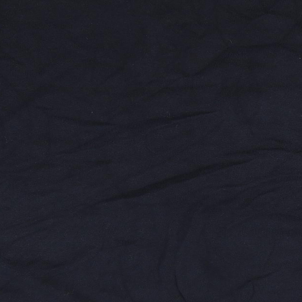 Blue Harbour Mens Blue Collared  Cotton Pullover Jumper Size XL   - Dark Navy with Denim like collar