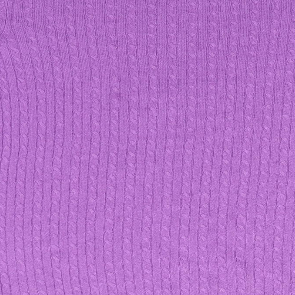 TU Womens Purple Round Neck  Acrylic Pullover Jumper Size 16   - Very Soft
