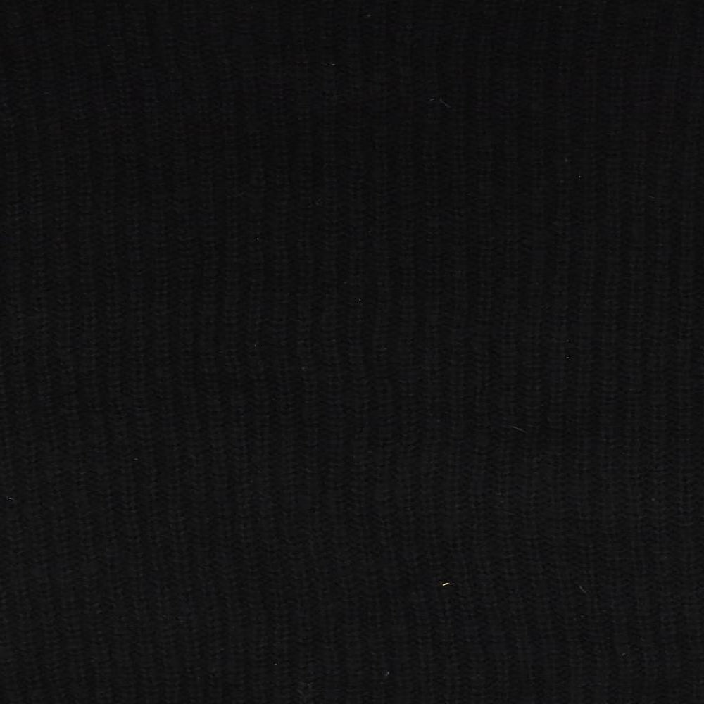 New Look Womens Black Round Neck  Acrylic Pullover Jumper Size L