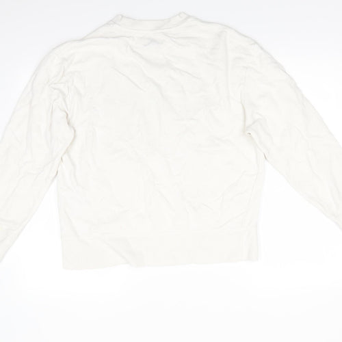 Topman Mens White  Cotton Pullover Sweatshirt Size S   - Palm Beach County