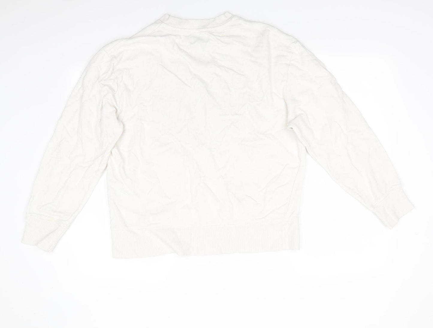 Topman Mens White  Cotton Pullover Sweatshirt Size S   - Palm Beach County