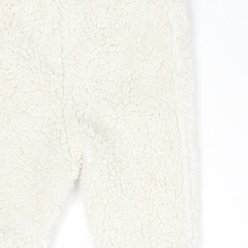 NEXT Baby Ivory  Polyester Jogger Trousers Size 6-9 Months  Pullover - Faux Sheep Fur with turn ups
