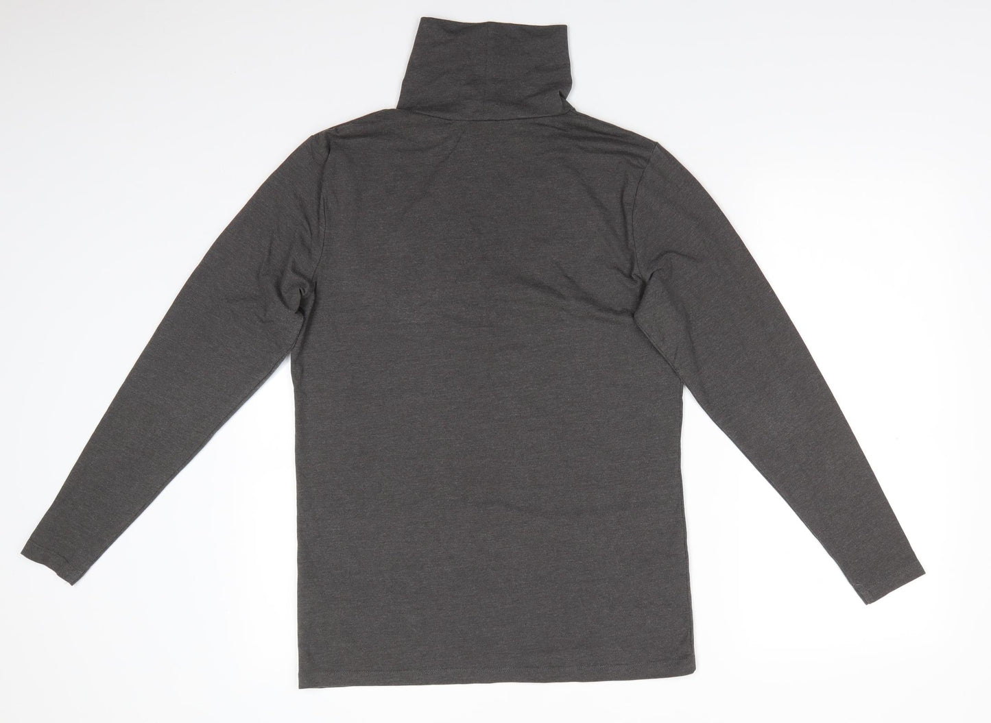 Crane Mens Brown Roll Neck  Cotton Pullover Jumper Size M   - Dark Taupe