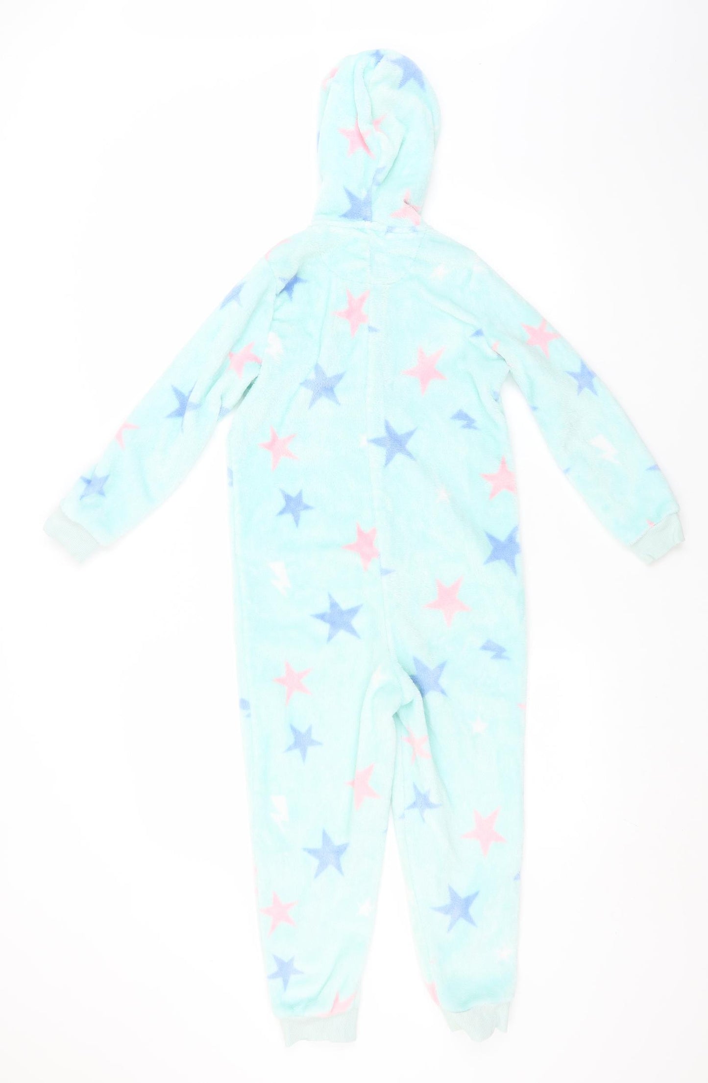 Marks and Spencer Girls Green Geometric Polyester  One Piece Size 7-8 Years