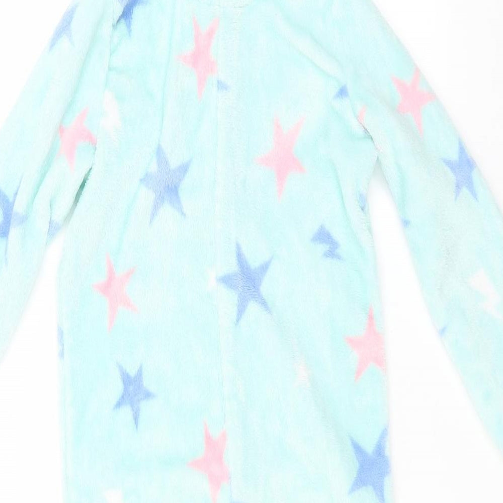 Marks and Spencer Girls Green Geometric Polyester  One Piece Size 7-8 Years