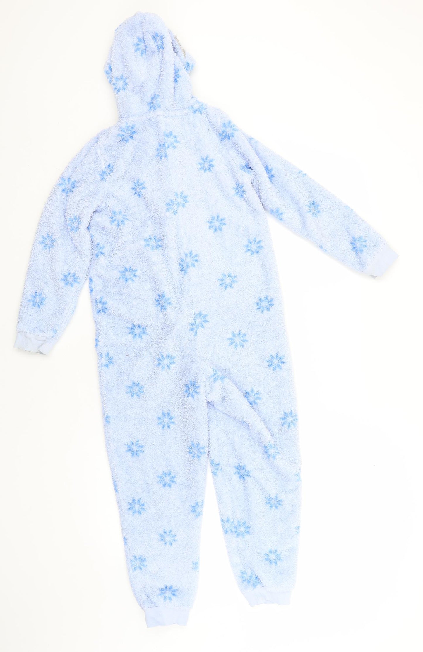 Frozen Girls Blue Geometric Polyester  One Piece Size 8-9 Years   - Elsa