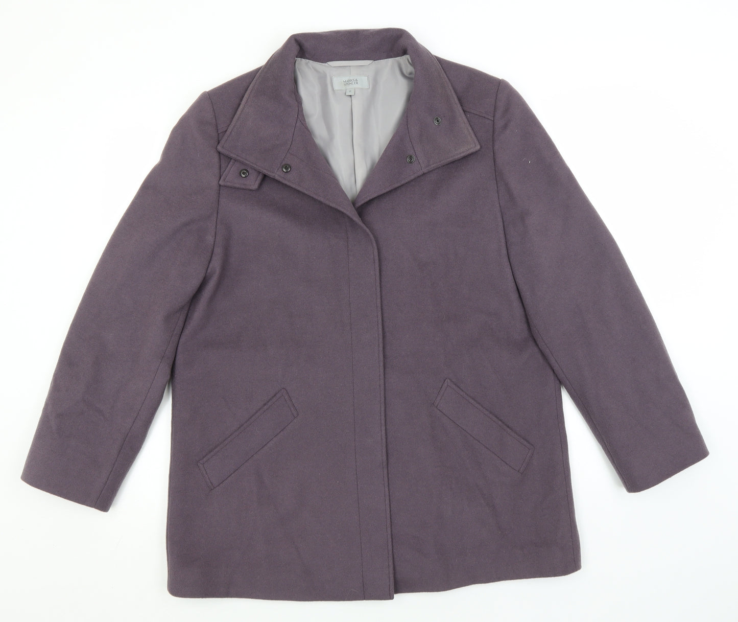 Marks and Spencer Womens Grey   Overcoat Jacket Size 18