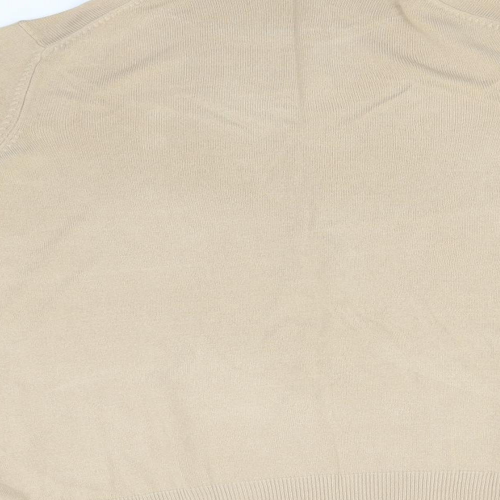 Marks and Spencer Womens Beige Roll Neck  Acrylic Pullover Jumper Size 16