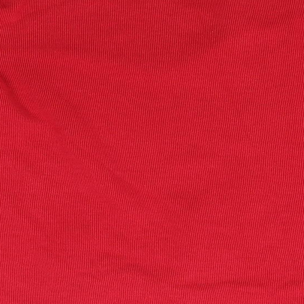 Bonmarché Womens Red Round Neck  Polyester Pullover Jumper Size S